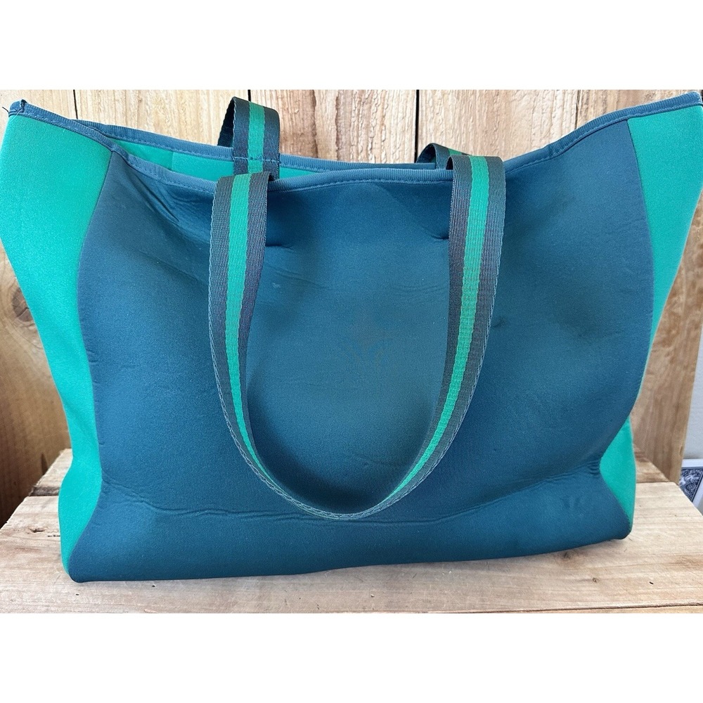 SUMMERSALT Tote Neoprene Shoulder Bag Green Beach Shopping Travel